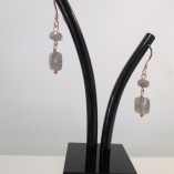Labradorite and rose gold earrings stand