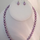 Lilac pearls and amethyst set‏