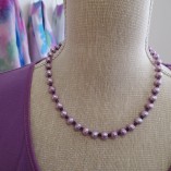 Lilac pearls and amethyst necklace