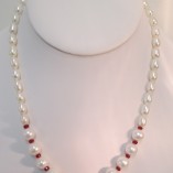 Pearls and ruby necklace‏