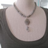 Labradorite necklace with pendant‏ detail