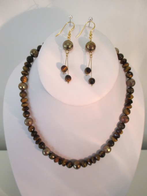 Tigers eye (some gold coated)r set‏