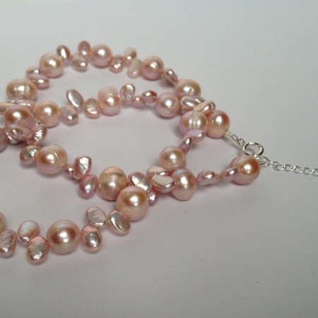 Natural pink pearl necklace or set 